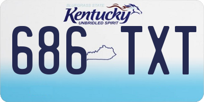 KY license plate 686TXT