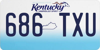 KY license plate 686TXU