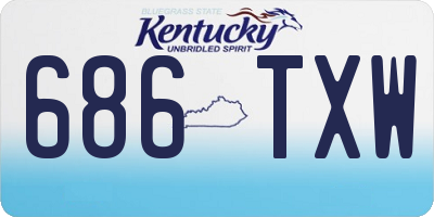 KY license plate 686TXW