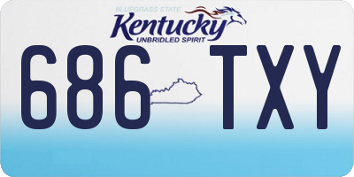KY license plate 686TXY