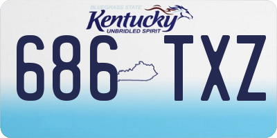 KY license plate 686TXZ