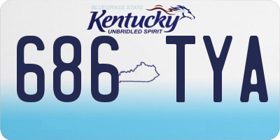KY license plate 686TYA