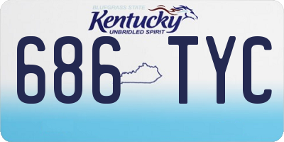 KY license plate 686TYC