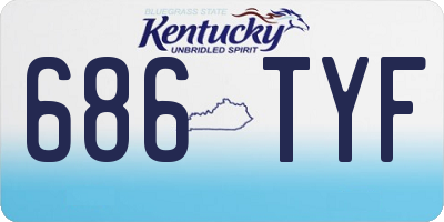 KY license plate 686TYF
