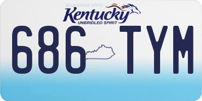 KY license plate 686TYM