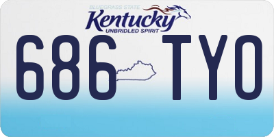 KY license plate 686TYO