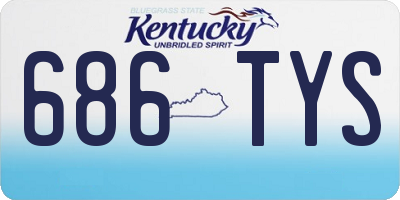KY license plate 686TYS