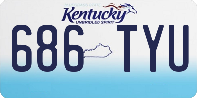 KY license plate 686TYU