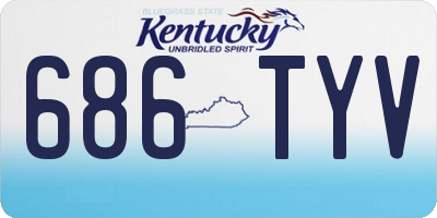 KY license plate 686TYV