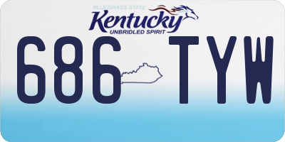 KY license plate 686TYW