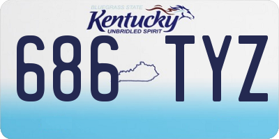 KY license plate 686TYZ