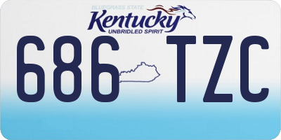 KY license plate 686TZC