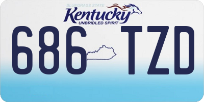 KY license plate 686TZD