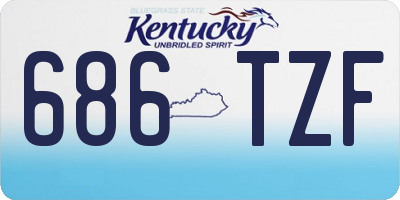 KY license plate 686TZF