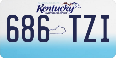 KY license plate 686TZI