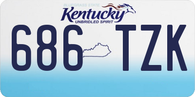 KY license plate 686TZK