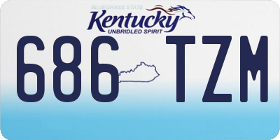 KY license plate 686TZM