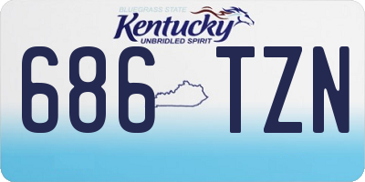 KY license plate 686TZN