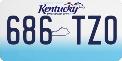 KY license plate 686TZO