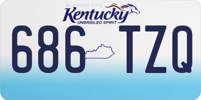 KY license plate 686TZQ