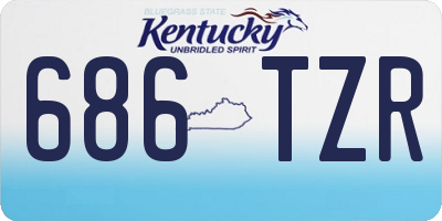 KY license plate 686TZR