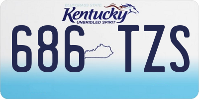 KY license plate 686TZS
