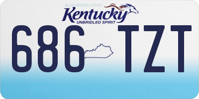 KY license plate 686TZT