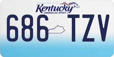 KY license plate 686TZV