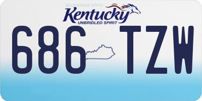 KY license plate 686TZW