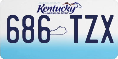 KY license plate 686TZX