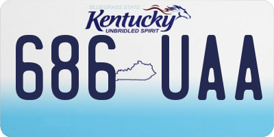 KY license plate 686UAA