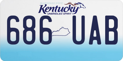 KY license plate 686UAB