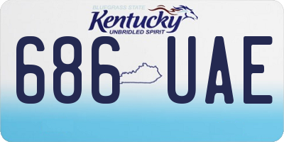 KY license plate 686UAE