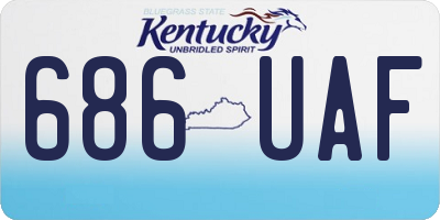 KY license plate 686UAF