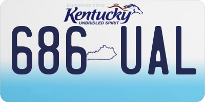 KY license plate 686UAL