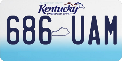 KY license plate 686UAM