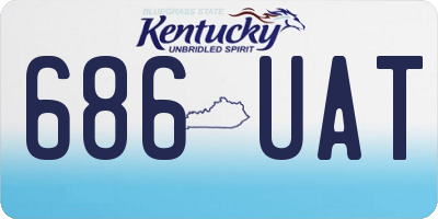 KY license plate 686UAT
