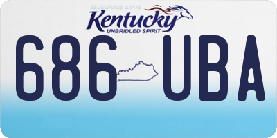 KY license plate 686UBA