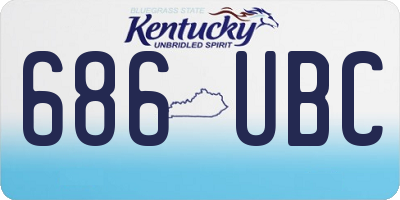 KY license plate 686UBC