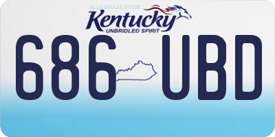 KY license plate 686UBD