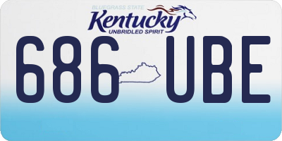 KY license plate 686UBE
