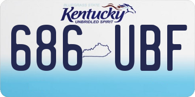KY license plate 686UBF