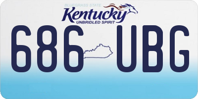 KY license plate 686UBG