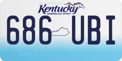 KY license plate 686UBI