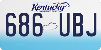 KY license plate 686UBJ