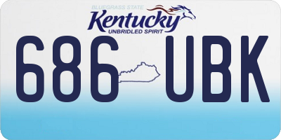 KY license plate 686UBK