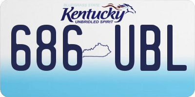 KY license plate 686UBL