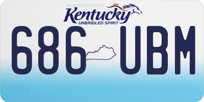 KY license plate 686UBM