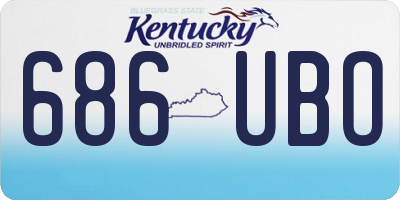 KY license plate 686UBO