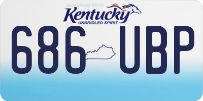 KY license plate 686UBP